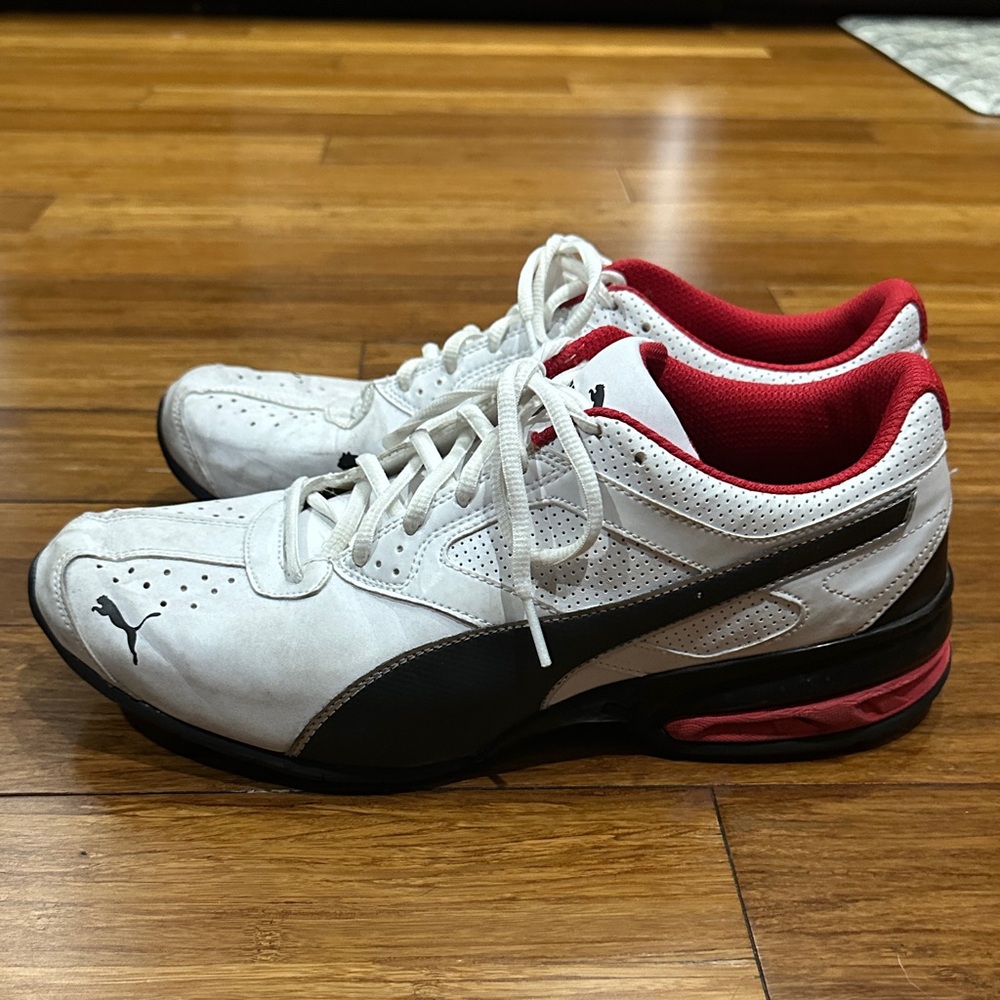 Puma Men's White and Red Sneakers - Picture 3 of 6
